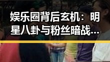 娱乐圈背后玄机：明星八卦与粉丝暗战深度解读